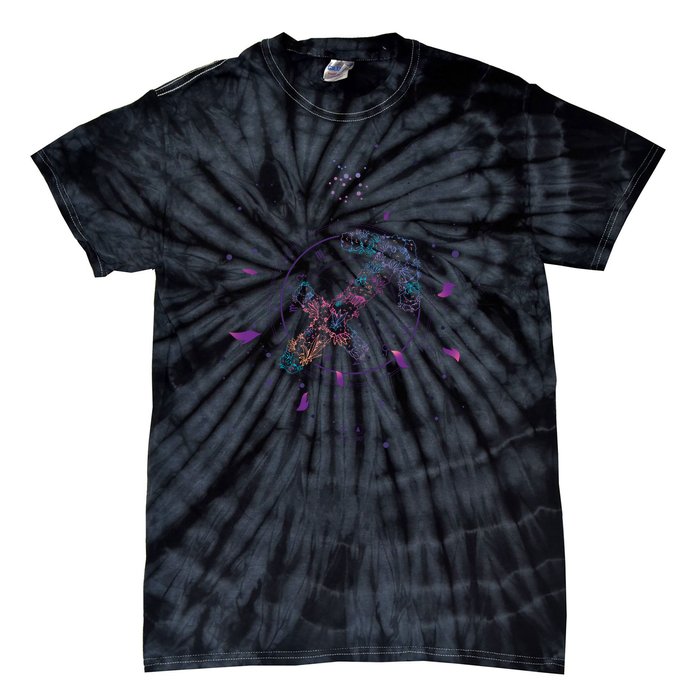 Sagittarius Floral Zodiac Tie-Dye T-Shirt