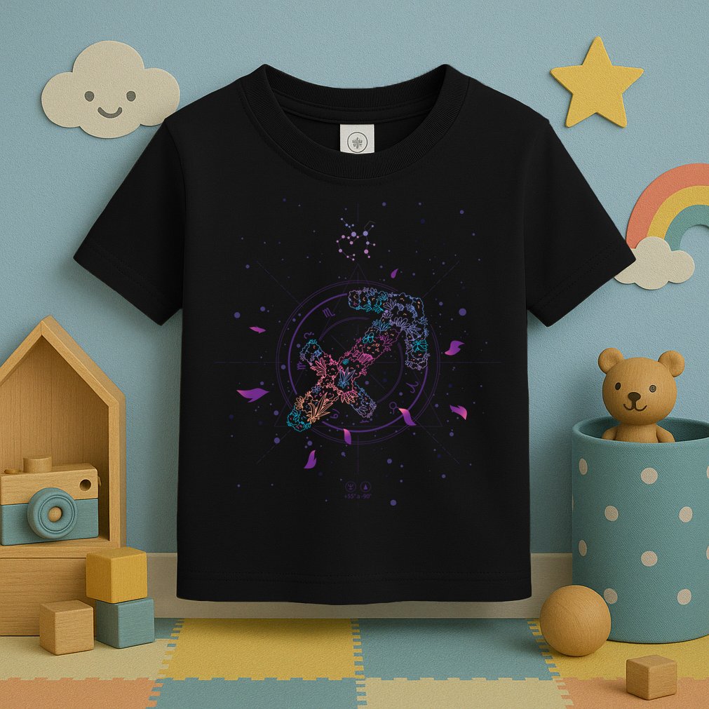 Sagittarius Floral Zodiac Toddler T-Shirt