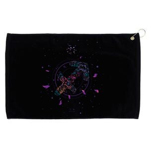 Sagittarius Floral Zodiac Grommeted Golf Towel