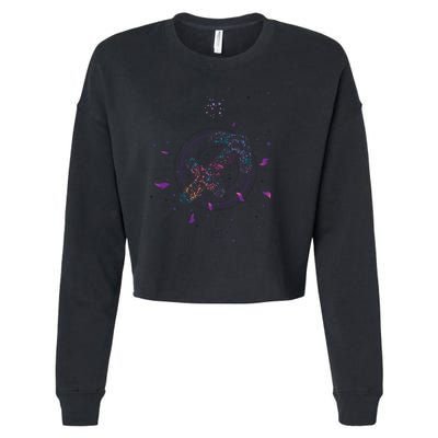 Sagittarius Floral Zodiac Cropped Pullover Crew