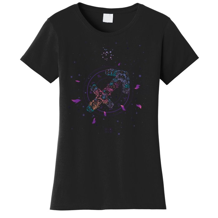 Sagittarius Floral Zodiac Women's T-Shirt