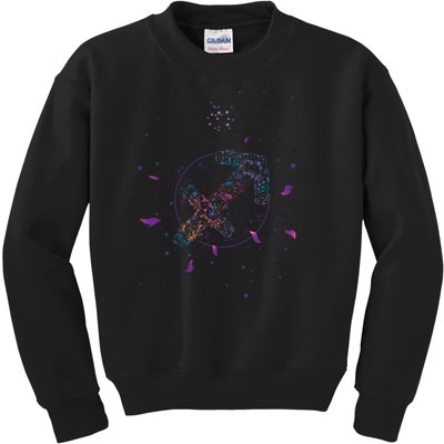 Sagittarius Floral Zodiac Kids Sweatshirt