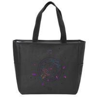 Sagittarius Floral Zodiac Zip Tote Bag