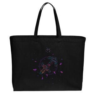 Sagittarius Floral Zodiac Cotton Canvas Jumbo Tote