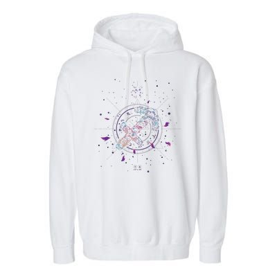 Sagittarius Floral Zodiac Garment-Dyed Fleece Hoodie