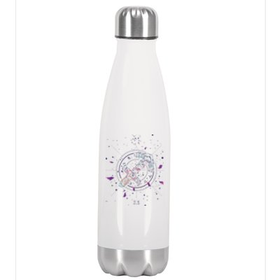 Sagittarius Floral Zodiac Stainless Steel Insulated Water Bottle