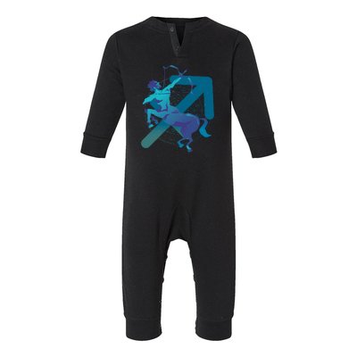 Sagittarius Zodiac Symbol Infant Fleece One Piece