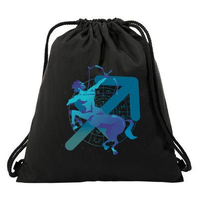 Sagittarius Zodiac Symbol Drawstring Bag