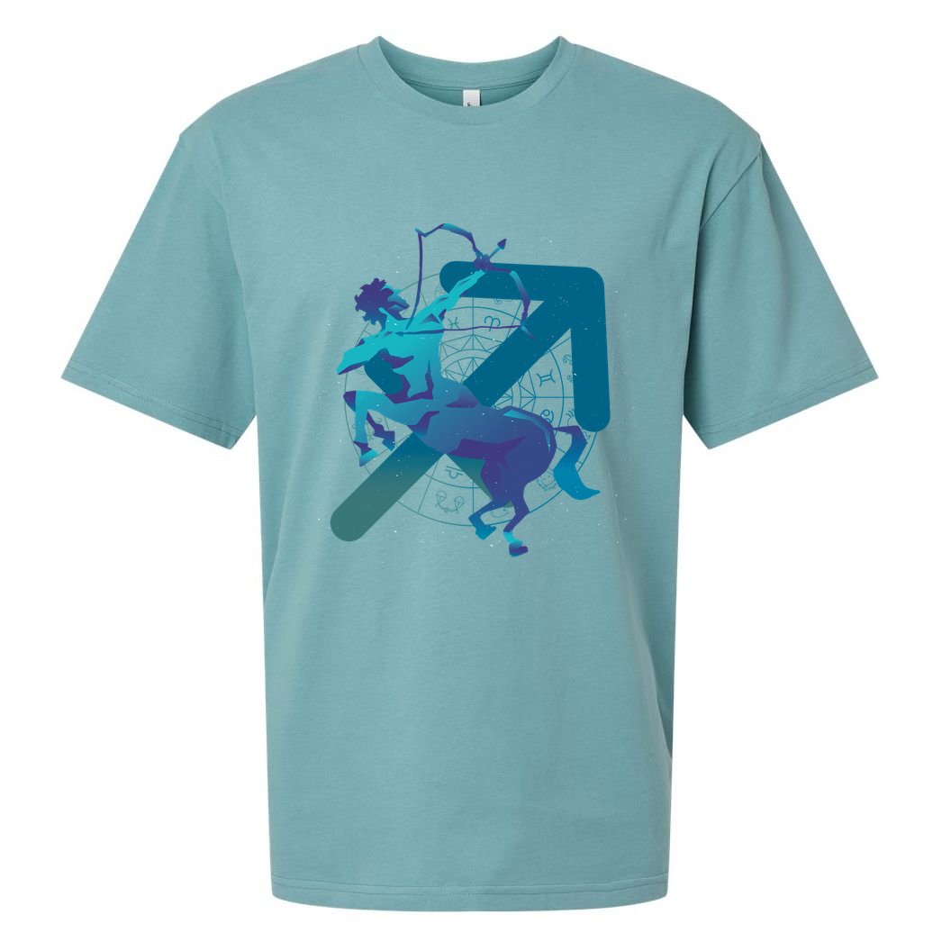 Sagittarius Zodiac Symbol Sueded Cloud Jersey T-Shirt