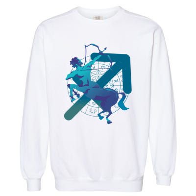Sagittarius Zodiac Symbol Garment-Dyed Sweatshirt