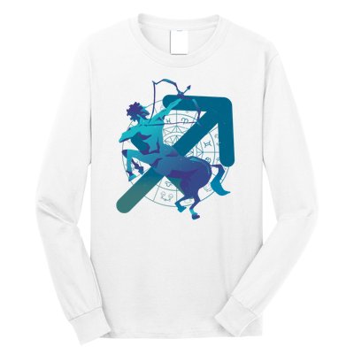 Sagittarius Zodiac Symbol Long Sleeve Shirt