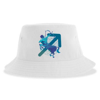 Sagittarius Zodiac Symbol Sustainable Bucket Hat