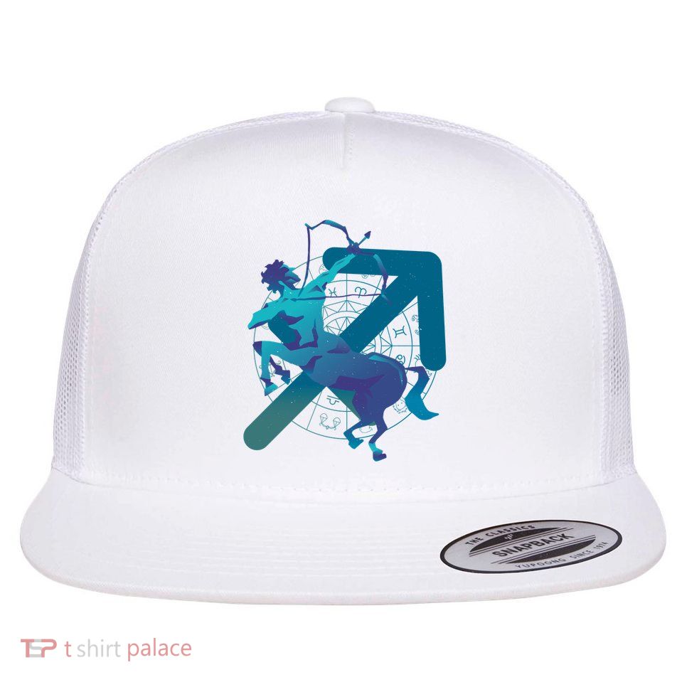 Sagittarius Zodiac Symbol Flatbill Hat