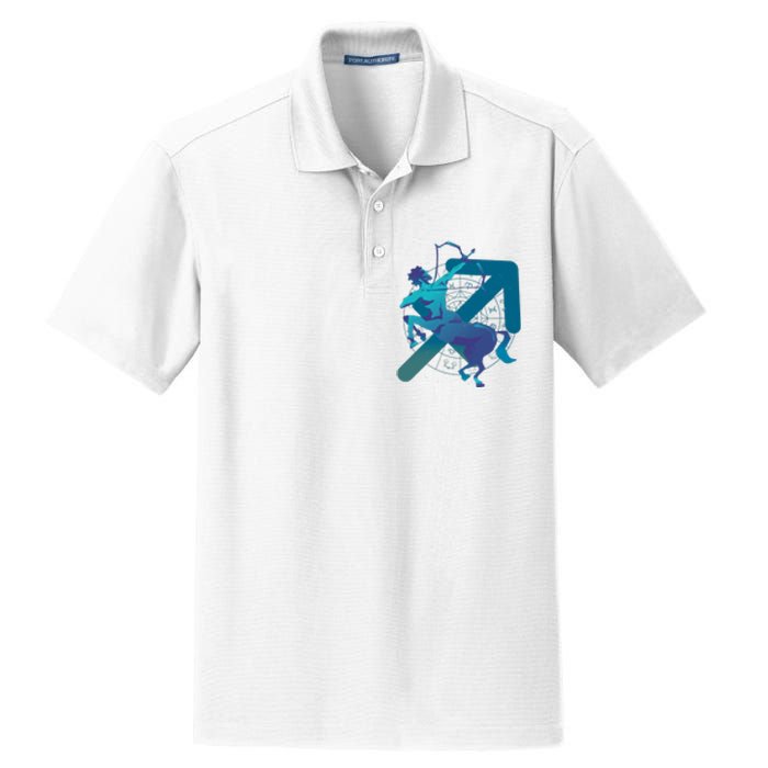 Sagittarius Zodiac Symbol Dry Zone Grid Polo