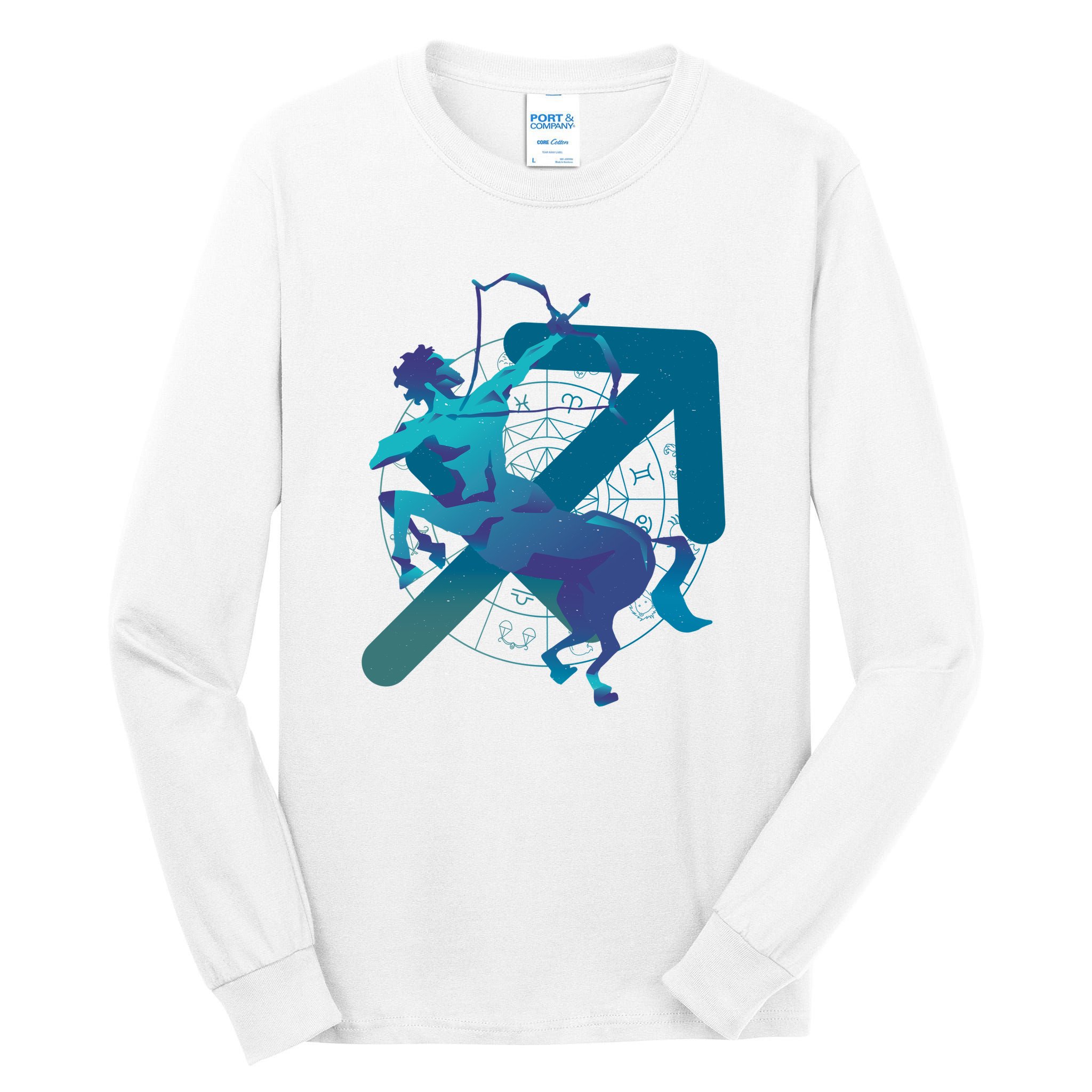 Sagittarius Zodiac Symbol Tall Long Sleeve T-Shirt