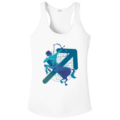 Sagittarius Zodiac Symbol Ladies PosiCharge Competitor Racerback Tank