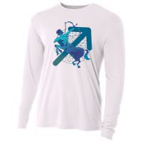 Sagittarius Zodiac Symbol Cooling Performance Long Sleeve Crew