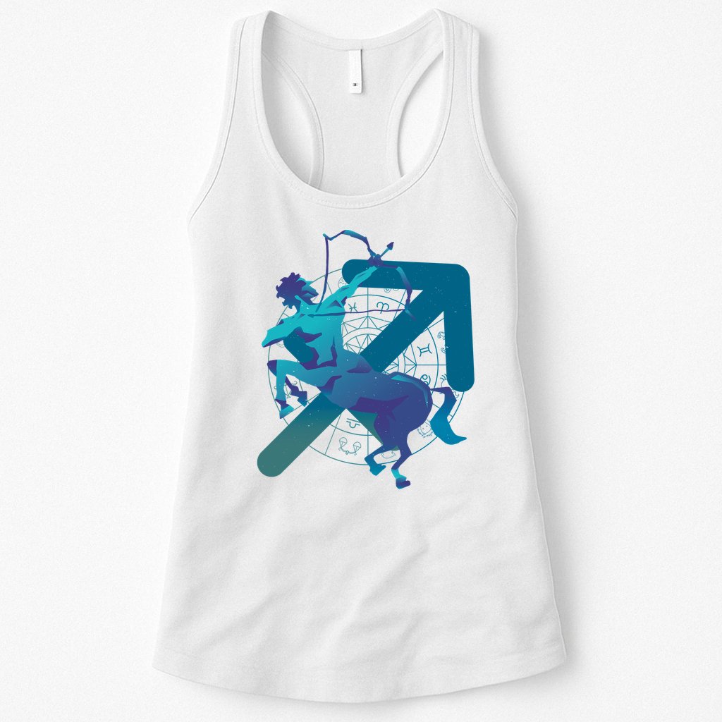 Sagittarius Zodiac Symbol Womens Tank Top