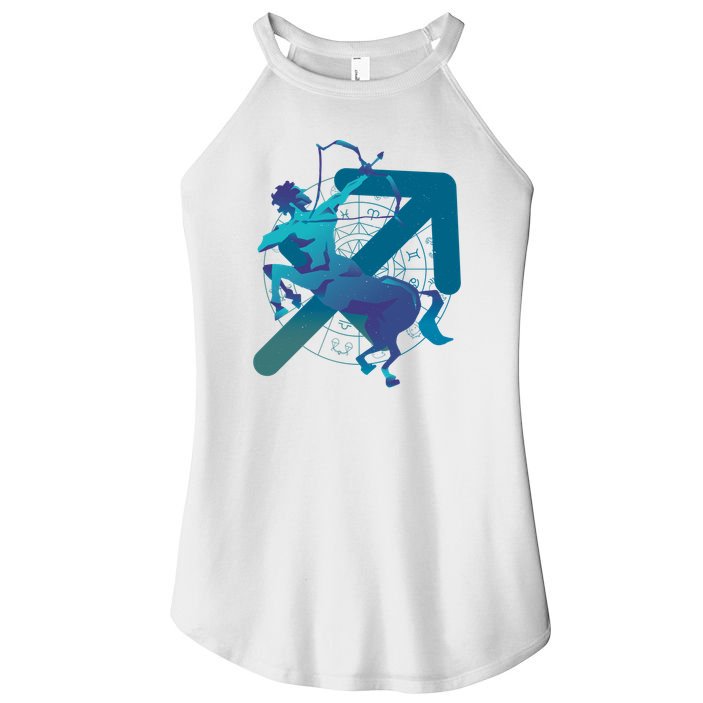 Sagittarius Zodiac Symbol Women's Perfect Tri Rocker Tank