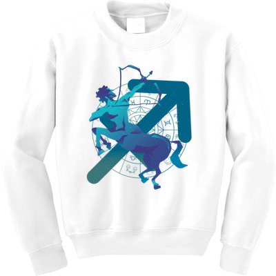 Sagittarius Zodiac Symbol Kids Sweatshirt