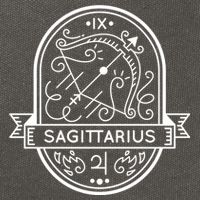 Sagittarius Zodiac Symbol Design Cotton Canvas Backpack