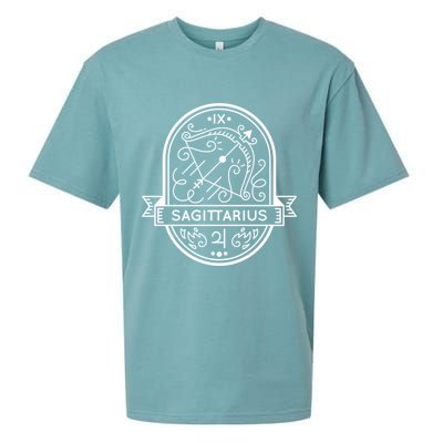 Sagittarius Zodiac Symbol Design Sueded Cloud Jersey T-Shirt