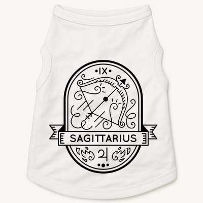 Sagittarius Zodiac Symbol Design Doggie Tank