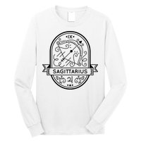 Sagittarius Zodiac Symbol Design Long Sleeve Shirt