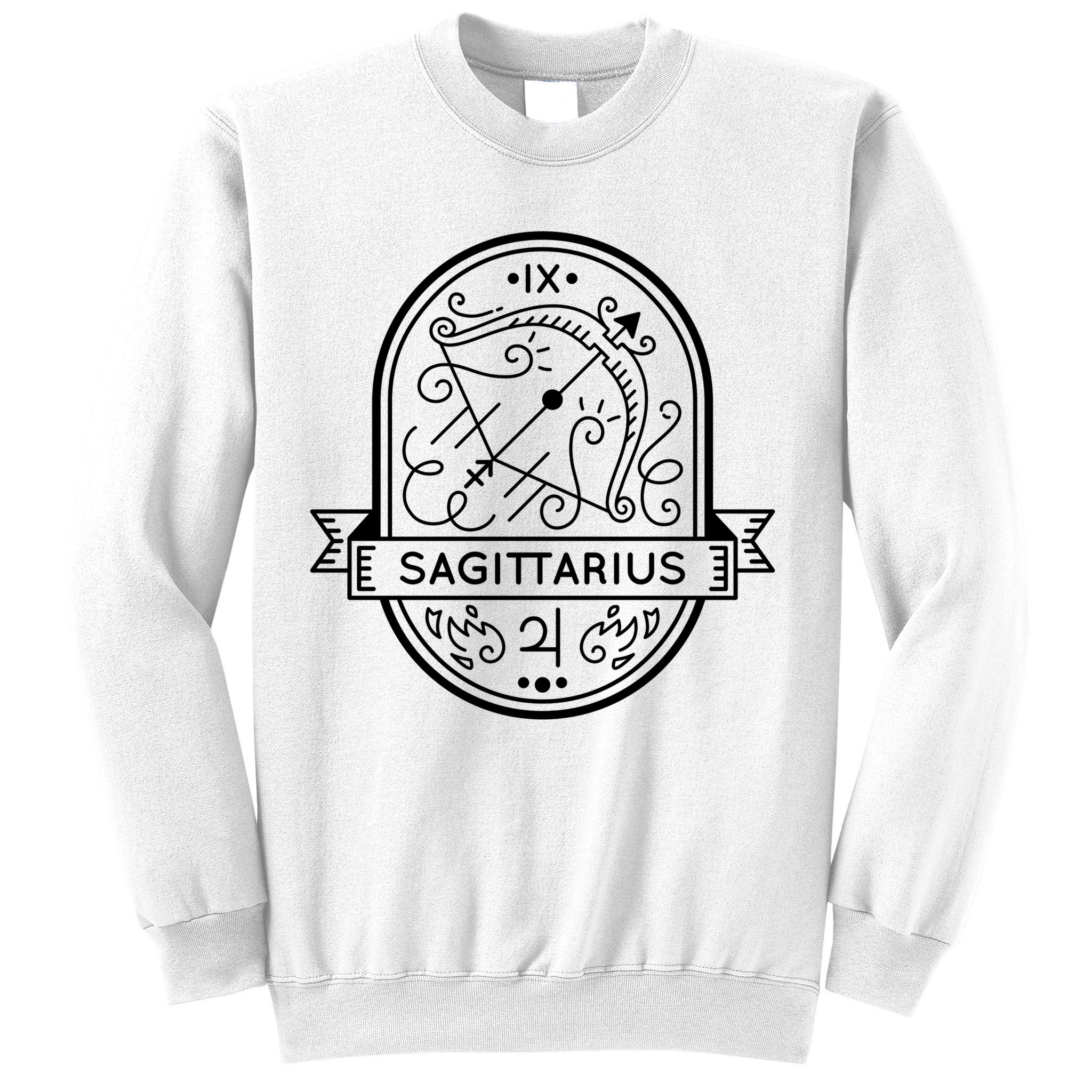 Sagittarius Zodiac Symbol Design Sweatshirt