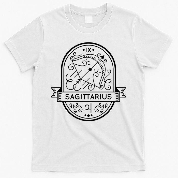 Sagittarius Zodiac Symbol Design T-Shirt