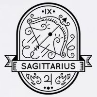 Sagittarius Zodiac Symbol Design T-Shirt