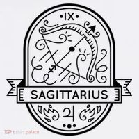 Sagittarius Zodiac Symbol Design Button