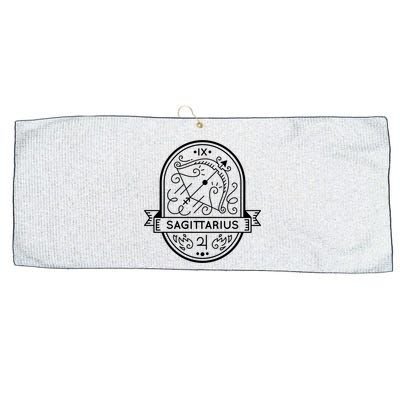 Sagittarius Zodiac Symbol Design Large Microfiber Waffle Golf Towel