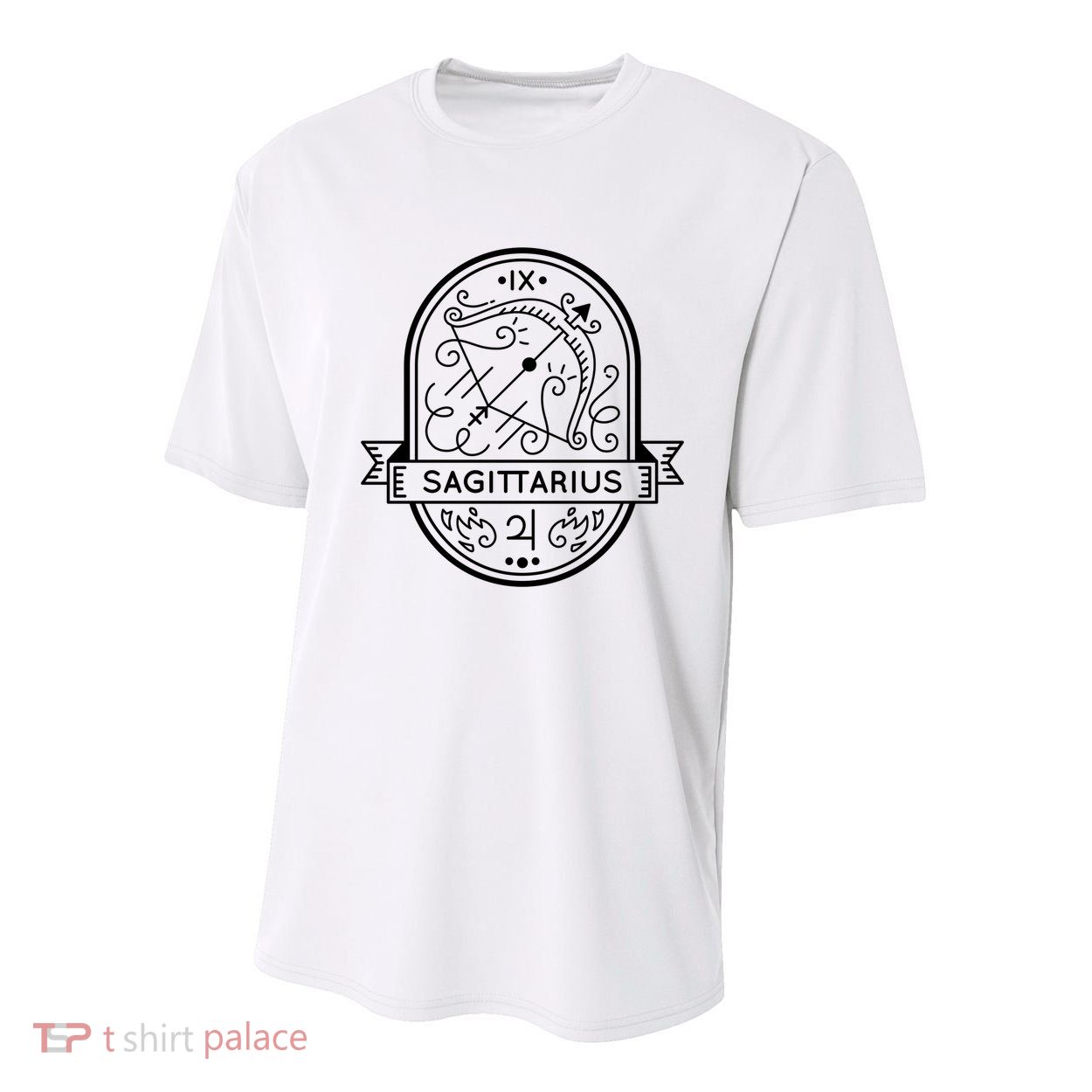 Sagittarius Zodiac Symbol Design Youth Performance Sprint T-Shirt