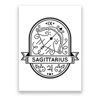 Sagittarius Zodiac Symbol Design Poster