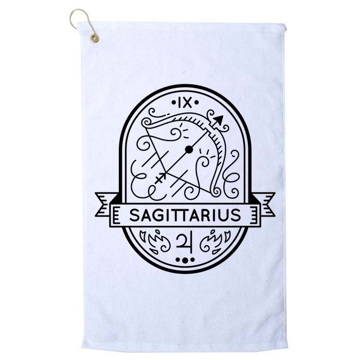 Sagittarius Zodiac Symbol Design Golf Towel