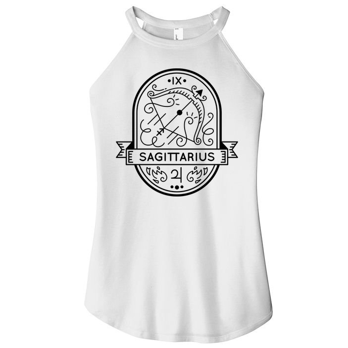 Sagittarius Zodiac Symbol Design Women's Perfect Tri Rocker Tank
