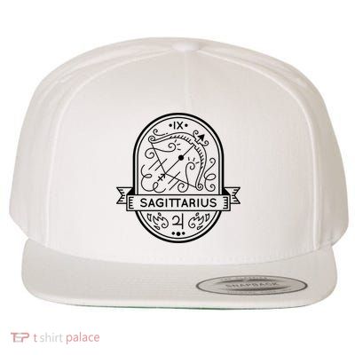 Sagittarius Zodiac Symbol Design Wool Snapback Cap