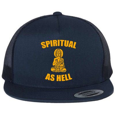 Spiritual As Hell Flat Bill Trucker Hat