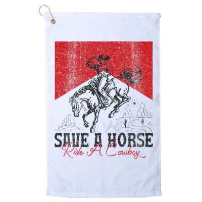 Save A Horse Ride A Cowboy Vintage Country Western Golf Towel
