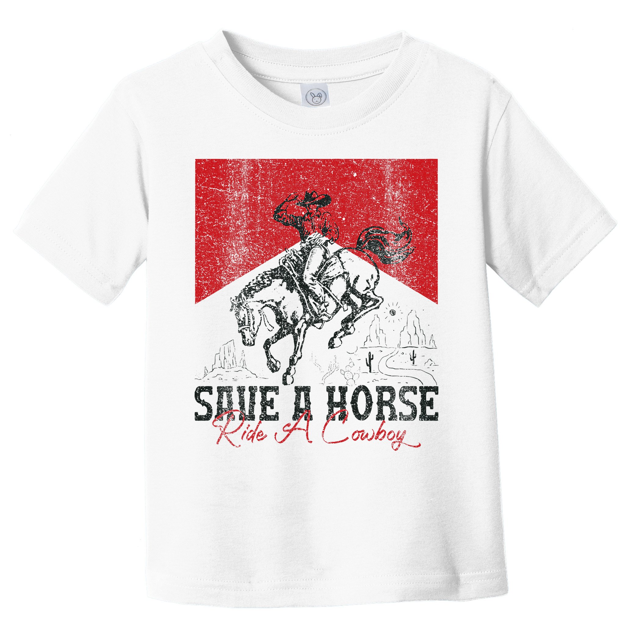 Save A Horse Ride A Cowboy Vintage Country Western Toddler T-Shirt