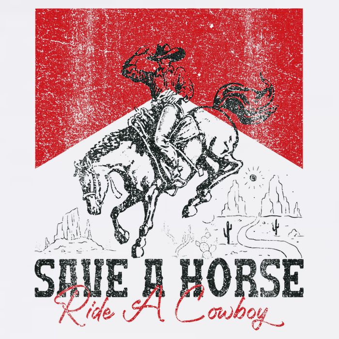 Save A Horse Ride A Cowboy Vintage Country Western Toddler T-Shirt