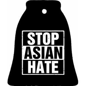 Stop Asian Hate Ceramic Bell Ornament