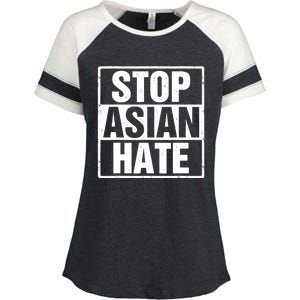 Stop Asian Hate Enza Ladies Jersey Colorblock Tee