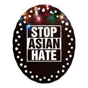 Stop Asian Hate Ceramic Oval Ornament