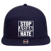 Stop Asian Hate 7 Panel Mesh Trucker Snapback Hat