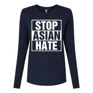 Stop Asian Hate Womens Cotton Relaxed Long Sleeve T-Shirt