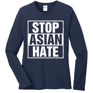 Stop Asian Hate Ladies Long Sleeve Shirt