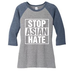 Stop Asian Hate Women's Tri-Blend 3/4-Sleeve Raglan Shirt