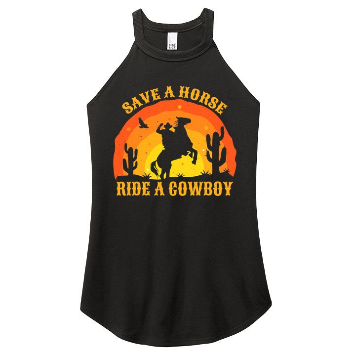 Save A Horse Ride Me A Cowboy Women's Perfect Tri Rocker Tank
